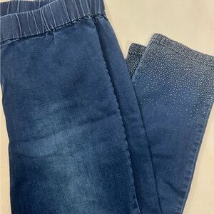 Soft Surroundings Dark Blue Jeggings with Sparkle Details